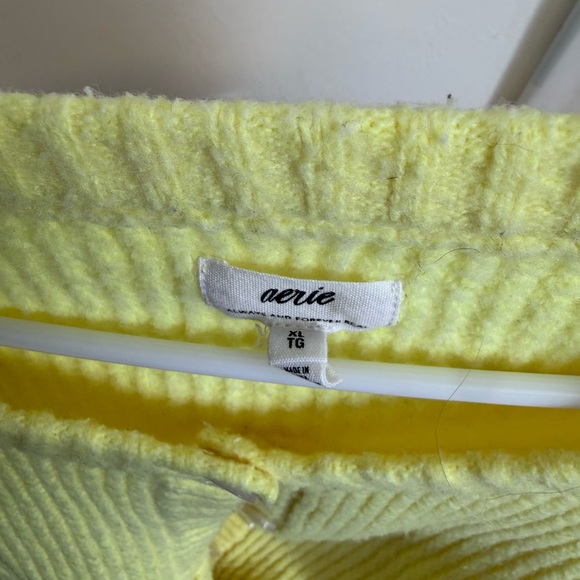 Aerie Light Yellow Women's Cardigan - Picture 2 of 5